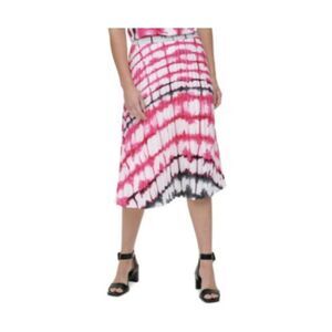CALVIN KLEIN Womens White Unlined Midi Wear To Work Accordion Pleat Skirt XS